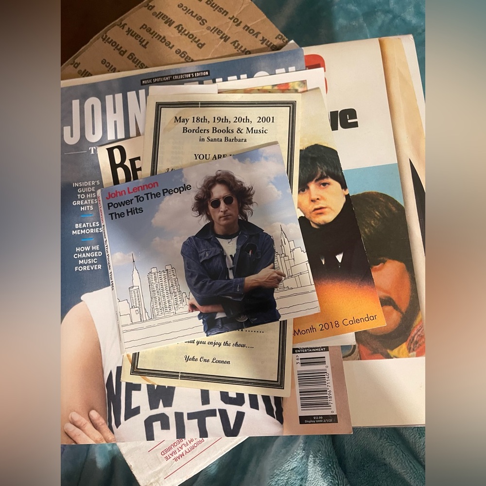 Beatles collection memorabilia 00AK programs private photos tix CD calendars etc